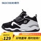 SKECHERS 斯凯奇 官方 女鞋新款D\x27lites熊猫鞋复古休闲跑步鞋99999111 99999111/BKW 黑色 36