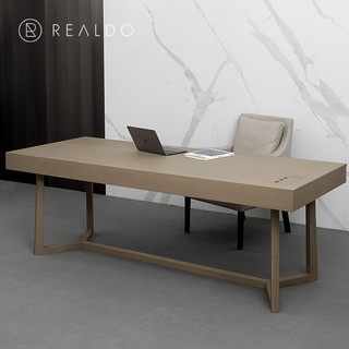 RUIDU 瑞都 书桌轻奢现代书房家具实木一字桌意式设计感办公桌电脑桌极简学习