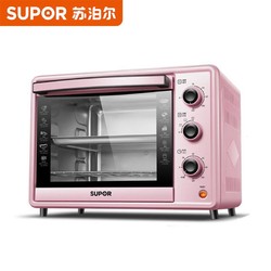 SUPOR 苏泊尔 电烤箱多功能全自动30L大容量广域温控上下独立加热仙女粉
