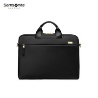 Samsonite 新秀丽 女生手提电脑包15.6英寸单肩斜跨包 Samsonite苹果笔记本内胆包NO1黑色