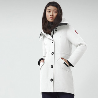 CANADA GOOSE 加拿大鹅 Rossclair系列 女士中长款羽绒服 Fusion Fit版 2580LA 北辰白 M