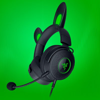 RAZER 雷蛇 北海巨妖萌猫版专业版耳机 头戴式7.1虚拟环绕 北海巨妖萌猫专业版 V2