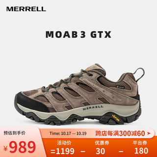 MERRELL 迈乐 MOAB 2 GTX 男子徒步鞋 J06039 灰 40