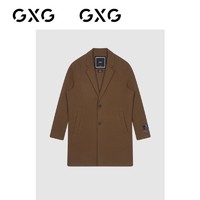 GXG 男装冬季商场同款焦糖色长款大衣GY126603G