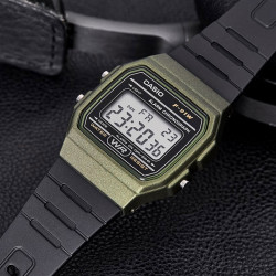 casio 卡西欧 小方表1989复古f91系列学生防水石英表 f-91wm-3a