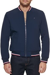 TOMMY HILFIGER 汤米·希尔费格 男士轻便校队罗纹针织飞行员夹克