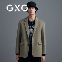GXG 男装冬季商场同款灰绿休闲单西GB101592J