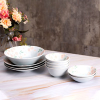 SHUSHI TEA CEREMONY 束氏茶道 日系餐具满开樱粉色10头餐具组陶瓷餐具