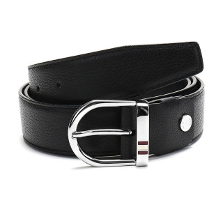 巴利 bally 奢侈品 男士皮质可裁剪针扣式双面皮带腰带黑色 darkon 35