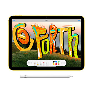 Apple 苹果 iPad 10 2022款 10.9英寸 平板电脑（2360*1640、A14、256GB、WLAN版、黄色、MPQA3CH/A）