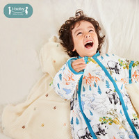 i-baby ibaby恒温婴儿睡袋秋冬季纱布夹棉宝宝分腿儿童睡袋舒适国宝熊猫90