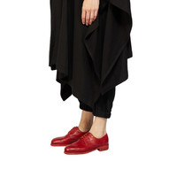 GUIDI 112系列马皮休闲皮鞋红色 112-1006T