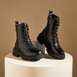 天美意女士休闲鞋_teenmix 天美意 22冬新款商场同款牛皮马丁靴女靴皮