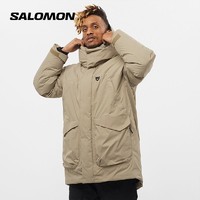 salomon 萨洛蒙 男子防水羽绒服派克大衣夹克秋冬保暖长款防风连帽