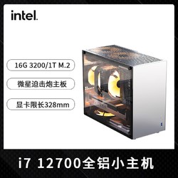 intel 英特尔 I7 12700核显台式电脑mini小主机整机商务办公设计准系统小喆C2P