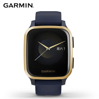 GARMIN 佳明 Venu Sq光学心率脉搏血氧离线音乐支付智能GPS腕表音乐版 海军蓝