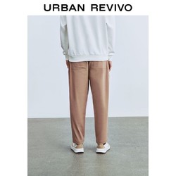 URBAN REVIVO UR男装休闲百搭松紧腰系绳直筒裤ML43R6GE2001