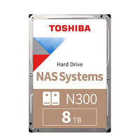 TOSHIBA 東芝 N300系列 3.5英寸 NAS硬盤 8TB（CMR、7200rpm、256MB）HDWG180