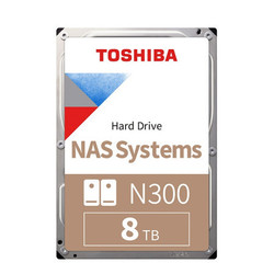 TOSHIBA 東芝 N300系列 3.5英寸 NAS硬盤 16T（CMR、7200rpm、256MB）