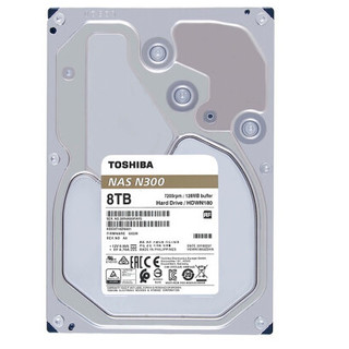 TOSHIBA 东芝 N300系列 3.5英寸 NAS硬盘（CMR、7200rpm、256MB）