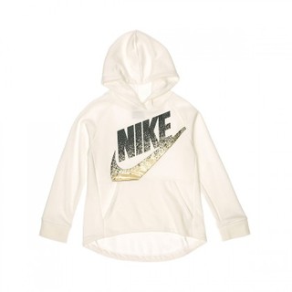 NIKE 耐克 女童连帽卫衣 NY942057PS-782 米白色 110Scm