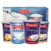 PASCUAL 帕斯卡 西班牙进口 4口味常温希腊风味酸奶16杯*125g 草莓芒果黄桃原味早餐牛奶风味发酵乳全脂酸奶