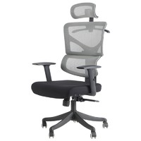 PLUS会员：古雷诺斯 S138-02-灰黑 人体工学电脑椅