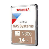 TOSHIBA 东芝 N300系列 3.5英寸 NAS硬盘 14TB（CMR、7200rpm、512MB）HDWG21E