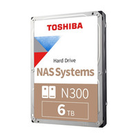 TOSHIBA 东芝 N300系列 3.5英寸 NAS硬盘 6TB（CMR、7200rpm、256MB）HDWG460