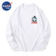 NASA BASE男士长袖t恤 DST1002-太空人-白色 4XL