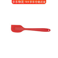 巴比客 硅胶油刷硅胶铲炒菜锅铲硅胶抹刀烘焙工具半透明硅胶刷烧烤刷烧烤夹 1把 红色硅胶抹刀1把