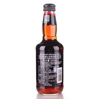 杰克丹尼 Jack Daniel's） 威士忌预调酒 可乐味 5度  330ml*24瓶 整箱装（新老包装随机发货）