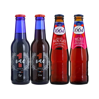 1664凯旋 精酿啤酒组合法国1664比利时奥恩壹 4瓶