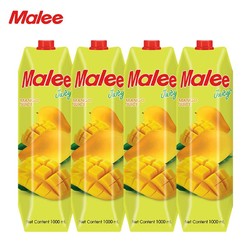 Malee 玛丽 泰国进口果汁芒果汁饮料大瓶婚宴席聚会饮品1L*4瓶