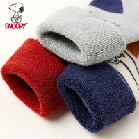 SNOOPY 史努比 宝宝袜子加厚毛圈精梳棉0-1-3岁婴儿袜子新生儿男童高筒4双