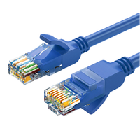 UGREEN 绿联 超五类网线 千兆网络连接线 Cat5e超5类成品跳线 工程家用装修电脑宽带八芯双绞线 蓝色1米