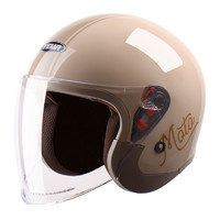 YEMA 野马 633S 摩托车头盔 米色摩托花 均码