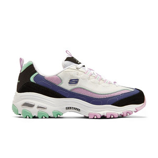 SKECHERS 斯凯奇 D'Lites 1.0 女子休闲运动鞋 149781/WBKB 白色/黑色/蓝色 37.5