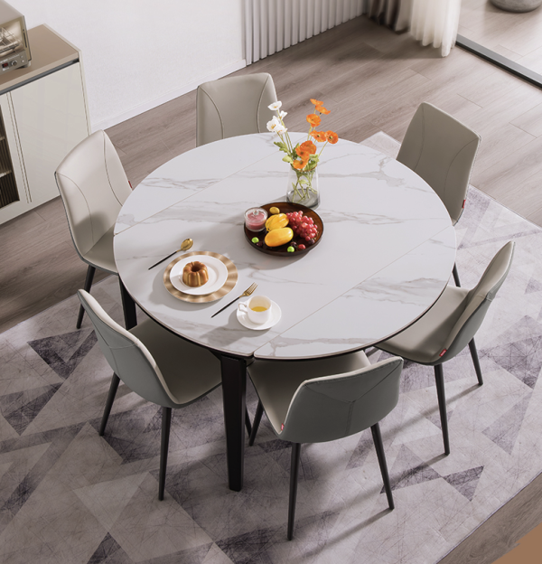 8元】顾家家居餐桌_kuka 顾家家居 轻奢岩板餐桌椅pt7065t 餐桌 蓝色