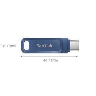 SanDisk 闪迪 至尊高速酷柔系列 SDDDC3-064G-Z46NB USB 3.1 U盘 海军蓝色 64GB USB-A/Type-C双口