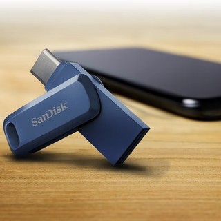 SanDisk 闪迪 至尊高速酷柔系列 SDDDC3-064G-Z46NB USB 3.1 U盘 海军蓝色 64GB USB-A/Type-C双口