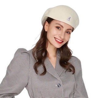 KANGOL 女士贝雷帽 KO0258BC-BK001 白色 M