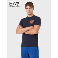 EMPORIO ARMANI 奢侈品男装EA7男士T恤衫 3LPT52-PJ03Z 藏青色 XS