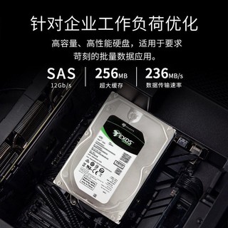 SEAGATE 希捷 企业级硬盘 4TB 256MB 7200RPM SAS接口 希捷银河Exos 7E10系列 ST4000NM001B