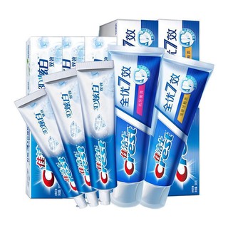 限用户：Crest 佳洁士 全优7效牙膏去黄去牙渍口气清新120g×2支+90g×3支