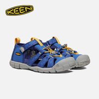 KEEN 官方 新品 SEACAMP II CNX系列保护脚趾儿童凉鞋溯溪鞋 亮钴蓝/深蓝-1026323 34