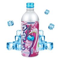 三佳丽 日本进口 sangaria 三佳丽 三佳利 碳酸饮料 葡萄味 波子汽水 500ml*4瓶装铝罐饮品