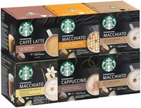 STARBUCKS 星巴克 雀巢 Dolce Gusto 咖啡豆荚星巴克白杯综合包装，6 个装，共 72 粒，36 份