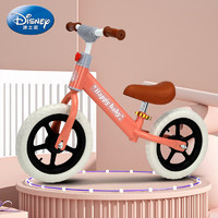 Disney 迪士尼 儿童平衡车无脚踏1-3-6岁小孩溜溜卡其色升级款+防撞棉