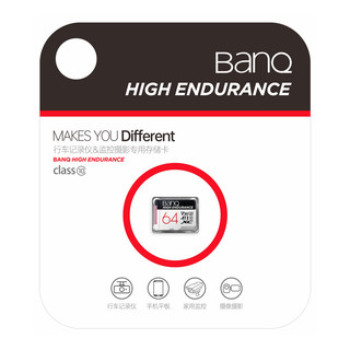 BanQ HIGH ENDURANCE V30 Micro-SD存储卡 64GB（UHS-I、V30、U3、A1）